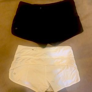 2 Pairs Lululemon 2.5” Speed Shorts
